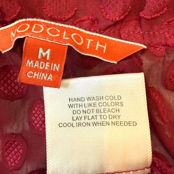 Modcloth medium polka dot sheer tie front sleeveless top blouse TS 2702 - Picture 6 of 10